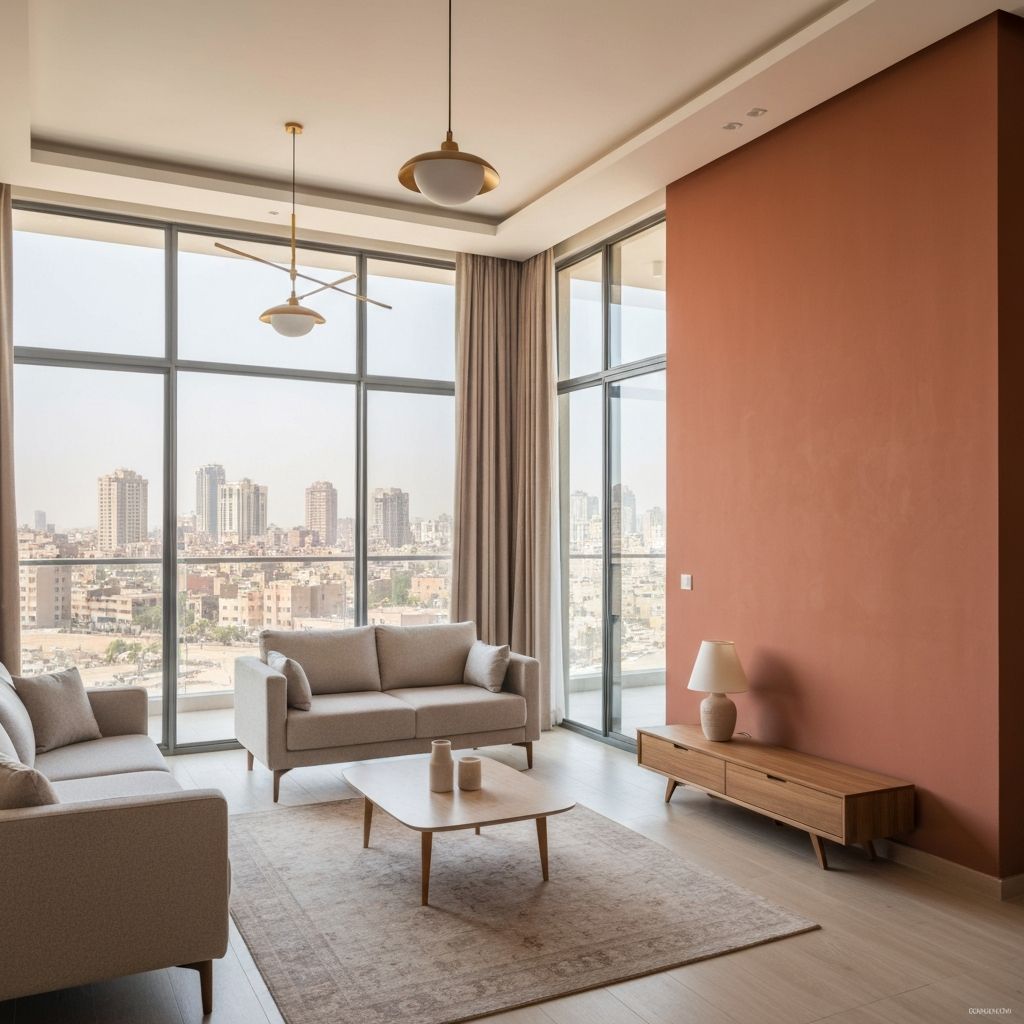 Modern apartment with city view